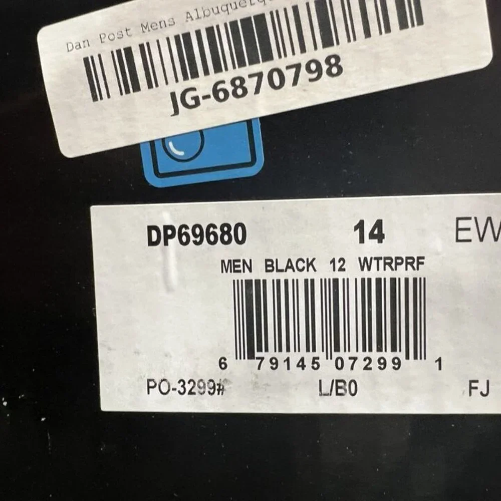 Dan Post Men's Albuquerque Waterproof Boot Black Size 14EW